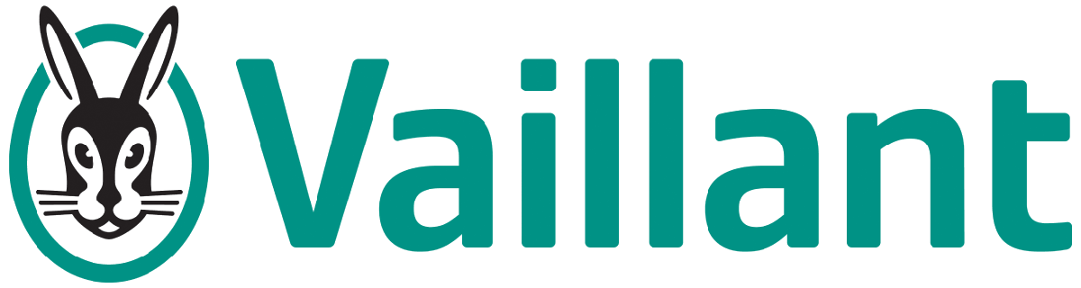 Logo Vaillant avec une icône de lapin et le nom de la marque en turquoise.